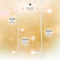 NETTA 1000 Led Icicle Lights 30M Indoor/outdoor Christmas Lights With White Cable - Warm White - thumbnail 3