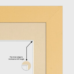 AK Frames 50X20Cm Mustard Yellow Modern Multi Photo Frame With Ivory Mount - Holds 4 Apertures (4X) 6X4 Photos - thumbnail 7