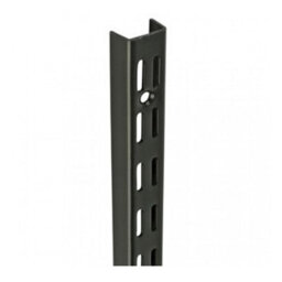 Charles Watson Black Twin Slot Uprights 1000mm Wall Mounted Adjustable Shelving Rail - thumbnail 1
