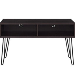 "Gr8 Home Dorel Owen Espresso Retro Tv Stand Wooden Metal Table Furniture With Shelves Up To 42""" - thumbnail 5