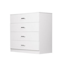 Alivio 4 Drawers Bedside Cabinet Chest Of Drawers For Office Bedroom (White) - thumbnail 9