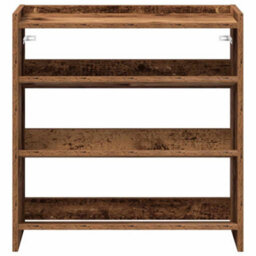 Berkfield Elegant Shoe Rack Old Wood 60X25X62 Cm Engineered Wood - thumbnail 4