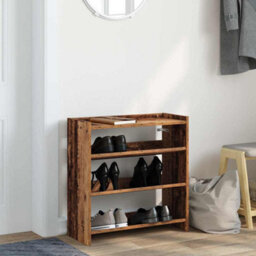 Berkfield Elegant Shoe Rack Old Wood 60X25X62 Cm Engineered Wood - thumbnail 3