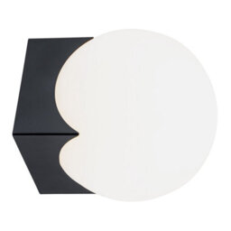 Luminosa Lighting Luminosa Austin Wall Lamp Opal Matt, Black Matt - thumbnail 1