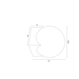 Luminosa Lighting Luminosa Austin Wall Lamp Opal Matt, Black Matt - thumbnail 3