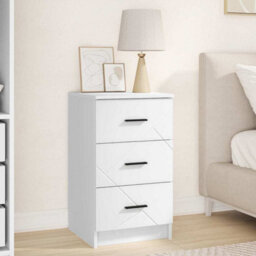 Walplus Bedside Cabinet White 38 X 38 X 66 Cm Engineered Wood - thumbnail 1