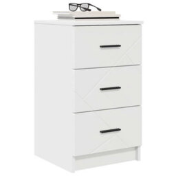 Walplus Bedside Cabinet White 38 X 38 X 66 Cm Engineered Wood - thumbnail 3