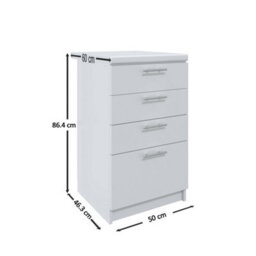 Jd Greta Kitchen Base Drawer Unit 500mm Cabinet With Fronts 50Cm Sage Green Matt With Worktop - thumbnail 4