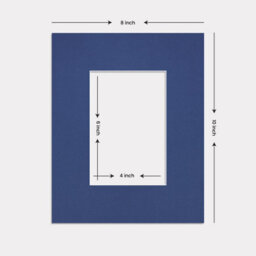 Ak Frames 10X8 Blue Picture Mounts To Fit 6X4 Aperture Size - Mount Board Only (No Frame Included) - thumbnail 3