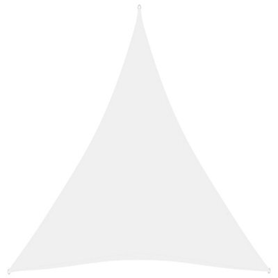 Berkfield Sunshade Sail Oxford Fabric Triangular 5X6X6 M White - image 1