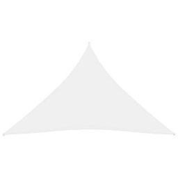 Berkfield Sunshade Sail Oxford Fabric Triangular 5X6X6 M White - thumbnail 2