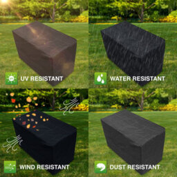 Oxbridge Black Bistro Waterproof Outdoor Garden Patio Set Furniture Cover - thumbnail 8