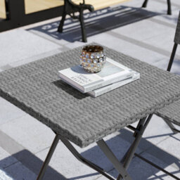 Lassic Garden Vida Capri Grey 2 Seater Rattan Garden Outdoor Ukfr Bistro Set - thumbnail 3