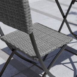 Lassic Garden Vida Capri Grey 2 Seater Rattan Garden Outdoor Ukfr Bistro Set - thumbnail 4