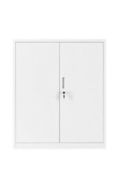MMT Funiture Designs Grey Metal Storage Cabinet Cupboard 2 Door Locking Office Unit, Steel Filing Cabinet For Home Office Garage Utility Room. - thumbnail 5