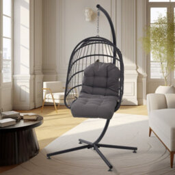 Living And Home Dark Grey Waterproof Garden Chair Bench Seat Pad Cushion Swing Chair Hanging Basket Egg Chair Seat Cushion 125Cm L X 53Cm W - thumbnail 3