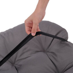 Living And Home Dark Grey Waterproof Garden Chair Bench Seat Pad Cushion Swing Chair Hanging Basket Egg Chair Seat Cushion 125Cm L X 53Cm W - thumbnail 7