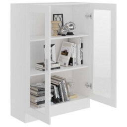Vidaxl Vitrine Cabinet White 82.5X30.5X115 Cm Engineered Wood - thumbnail 4