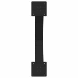 Berkfield Dining Table Legs X-Shaped 3 Pcs Black 80X(72-73) Cm Steel - thumbnail 7