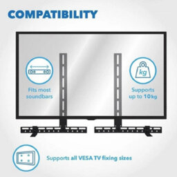 Heavy Duty Universal Sound Bar Mount Under Over Tv Holder - thumbnail 4