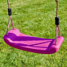 Rebo Voyager Wooden Garden Swing Set With Standard Seat, Baby Seat, Glider, Platform And Slide For Kids- Pink - thumbnail 6
