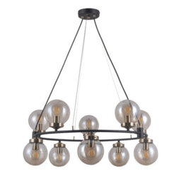 Luminosa Lighting Luminosa Galvez Industrial, Retro 10 Light Globe Pendant Ceiling Light, E14 - thumbnail 1