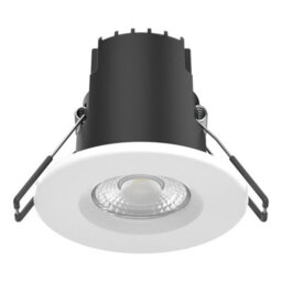 FNX Bathrooms Riga Uno 6W Dimmable Led Downlight With White Bezel, Ip65 Bathroom & Outdoor Rated, Fire Rated, Warm White (3000K) - thumbnail 1