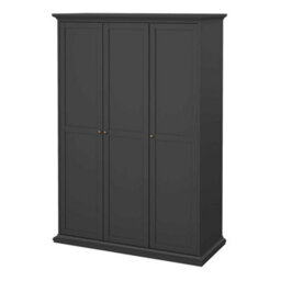 Wyld Haus Osaka Matt Dark Grey 3-Door Wooden Wardrobe - thumbnail 4
