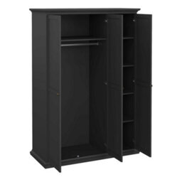 Wyld Haus Osaka Matt Dark Grey 3-Door Wooden Wardrobe - thumbnail 6