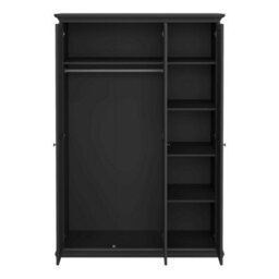 Wyld Haus Osaka Matt Dark Grey 3-Door Wooden Wardrobe - thumbnail 7