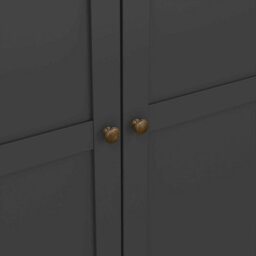 Wyld Haus Osaka Matt Dark Grey 3-Door Wooden Wardrobe - thumbnail 8