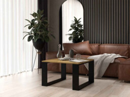 Loft Mini Coffee Table Artisan Oak Black - thumbnail 2
