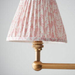 Loops Elegant 4-Light Ceiling Pendant Light In Brushed Aged Brass And Peachy Keen Fabric - thumbnail 4