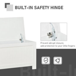 Wyld Haus Loro Farmhouse White Lift-Top Storage Chest With Safety Hinges, 81W X 40D X 46H Cm - thumbnail 4