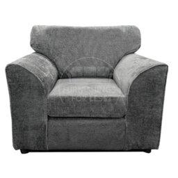 Furnishings For Less UK Monaco Chenille Fabric Single Seater Armchair Grey - thumbnail 3