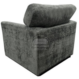 Furnishings For Less UK Monaco Chenille Fabric Single Seater Armchair Grey - thumbnail 4