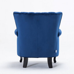 Thehotsale Modern Accent Chair Comfy Velvet Single Sofa Chair Wingback Armchair With Wooden Legs - thumbnail 6