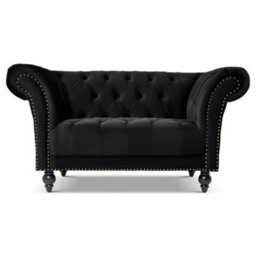 Bravich Cambridge Chesterfield Armchair - Velvet Black