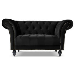 Bravich Cambridge Chesterfield Armchair - Velvet Black - thumbnail 6