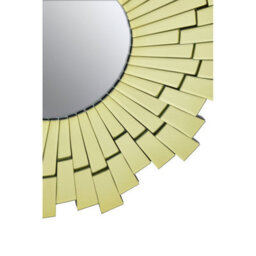 Orsina Small Round Wall Mirror With Sunburst Frame, Decorative Circle Mirror, Contemporary Accent For Hallway - thumbnail 6