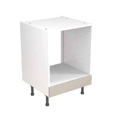 Kitchen Kit Oven Housing Base Unit 600mm W/ Value Slab Cabinet Door - Matt Light Grey - image 1