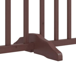 Vidaxl Dog Gate With Door Foldable 6 Panels Brown Oak 300 Cm Solid Wood Fir - thumbnail 8