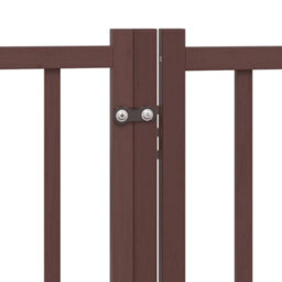 Vidaxl Dog Gate With Door Foldable 6 Panels Brown Oak 300 Cm Solid Wood Fir - thumbnail 9