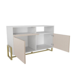 Decorotika - Utopia Sideboard 3 Cabinets And One Shelf Metal Legs - thumbnail 7
