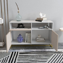 Decorotika - Utopia Sideboard 3 Cabinets And One Shelf Metal Legs - thumbnail 5