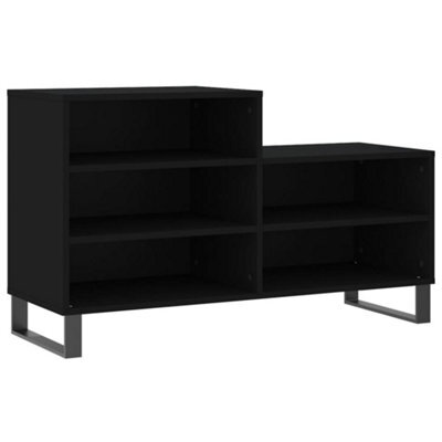 Berkfield Modern Shoe Cabinet Black 102X36X60 Cm Engineered Wood