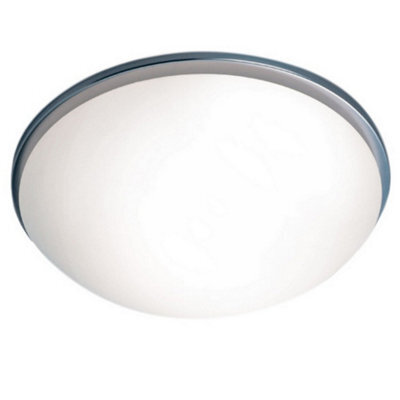 Luminosa Lighting Luminosa Bowl Semi Flush Ceiling Light Stainless Steel