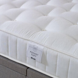 Divan Base Direct Shire Essentials 1000 Pocket Sprung Tufted Divan Bed Set 5Ft King 4 Drawers Continental- Wool Bronze - thumbnail 3