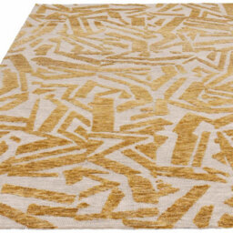 Yellow Modern Easy To Clean Abstract Rug For Living Room Bedroom And Dining Room-200Cm X 290Cm - thumbnail 2