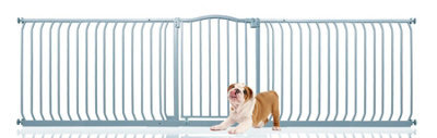 Bettacare Curved Top Dog Gate, 271Cm - 280Cm, Matt Grey, Pressure Fit Pet Gate For Dog And Puppy, Pet And Dog Barrier - image 1